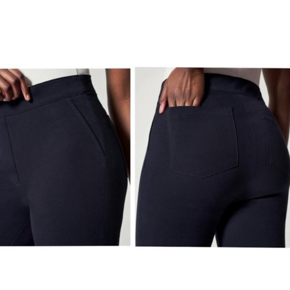 Spanx On the Go Kick Flare Pants Navy Size SMALL 20367R 1119 - Picture 2 of 8